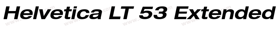 Helvetica LT 53 Extended Oblique字体转换